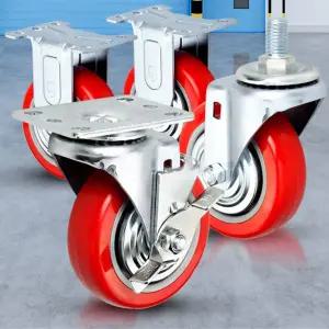 경량용 4 PVC/바퀴 소형 캐스터 무소음 회전 CASTER