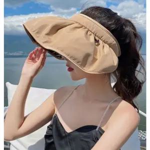 여성 와이어 돌돌이 썬캡 챙모자 휴가모자 농사모자