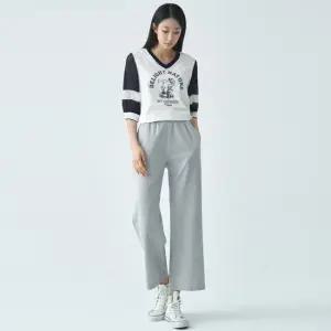 [지센] 여성 쿨 와이드핏 밴딩 롱 팬츠 LSPTO377_GR