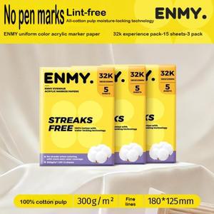 ENMY 300g ㎡ 아크릴 마커 종이, 번지지 않는 면섬유 수채화 그림 그리기, 노트, 학교 및 사무용품용 아트