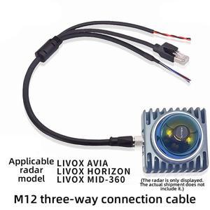 Mid360 LiDAR 케이블 Livox 항공 플러그 1인치 3선 Mid-70 운동ai 전원 코드와 호환 가능