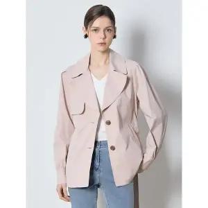 [오조크(OZOC)] 샤벳쇼룸 숏 트렌치 자켓 (택가격: 149000원)