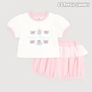 [에스더버니리틀] 어도러블페플럼팬츠상하복