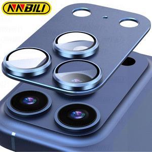 NNBILI 1개  컬러 메탈 카메라 보호기 아이폰호환 17 프로 맥스 17프로 17에어 렌즈 글라스 폰 액세서리