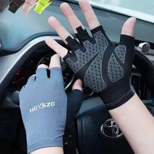 여름 스포츠 메쉬 통기성 장갑 여름 등산 반장갑 낚시 반손가락 자전거 운전