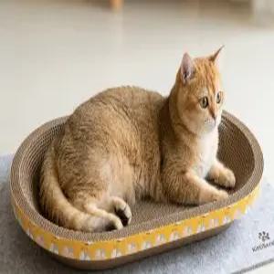 3개 특대형 63cm 타원형 고양이 스크래쳐 가성비 뚱냥이 쇼파 침대