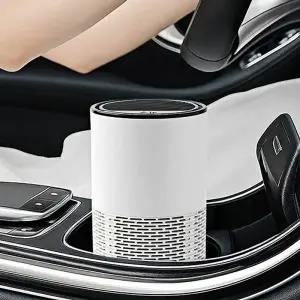 차량용 공기청정기 화이트 무드등 유해가스