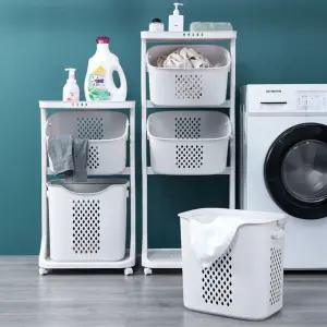 이동식 빨래바구니 대용량 세탁바구니 분리수납 빨래통