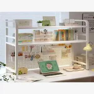 책상선반 타공 공간활용 보드 수납장 이층 책꽂이 사무용