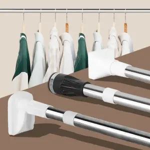 행거 옷장 미니 압축봉 샤워커튼 옷걸이봉 욕실 스텐 옷봉 강력 쇠봉 다용도 얇은소켓