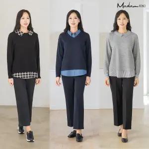 [마담4060]엄마옷 마담4060 1+1+1 니트레이어드3종 여성 데일리 블라우스 -RHBL2510001-