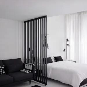 마켓리더 아트월 스트라이프 무타공 침실 공간분리 가벽 파티션 582