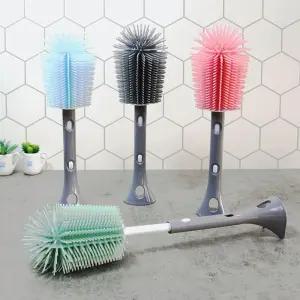 대코 실리콘 스탠드브러쉬-병솔길이조절-색상임의배송/물병/긴컵/주방/카페/세척/물때제거/와인잔/유리컵