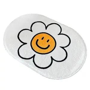 스마일 플라워 초극세사 발매트 소형 침실매트 (KYR-WD0980C)