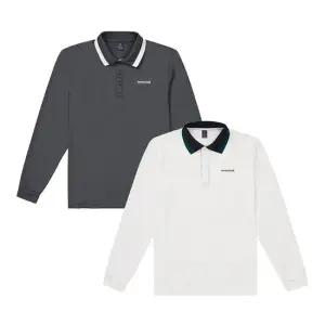 몽벨 남성 카라 배색 긴팔 티셔츠