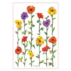 DIY인테리어 4P그래픽타일스티커 꽃의열정 SPT-16002