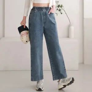 여성 밴딩 일자 청바지 와이드 데님팬츠 -WPN0728- 봄 가을