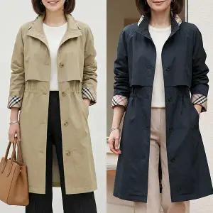 [하프클럽/]베론트렌치롱자켓