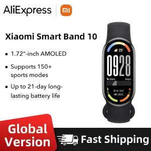 호환 2025 글로벌 버전 샤오미 호환 스마트 밴드 10 1.72인치 AMOLED 150 스포츠 모드 심박수 방송 5ATM 방