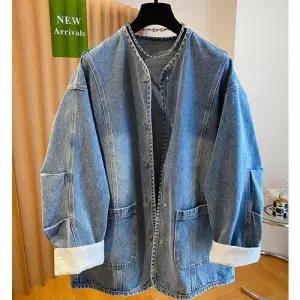 [옷장]260822 - 오버핏 데님 하프자켓 데님코트 데님자켓 간절기자켓 반코트