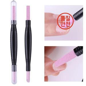 양면 네일 푸셔 미세 연마 석영 스크럽 스틱 큐티클 리무버 죽은 피부 트리머 워셔블 페디큐어 펜 케어 도