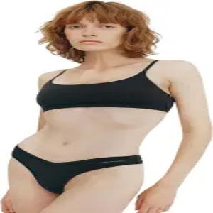 베이직 여성용 플렉스 스쿱넥 코튼 브라렛