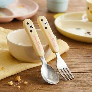 코리락쿠마 얼굴 스푼포크 세트 유아식기 캐릭터 수저세트