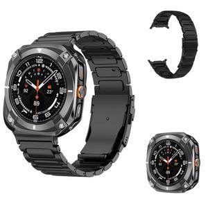 갤럭시워치 7 울트라 클래식 메탈 밴드 스트랩 하드 케이스 2p 세트 + 시계줄 조절기