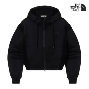 노스페이스 남여공용 부드러운 플리스 소재 블랙 후드 집업
