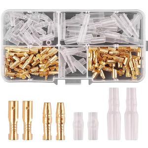 120개 9mm 불릿 커넥터 키트 완전 절연 크림프 단자 자동차 오토바이 배선 수리용