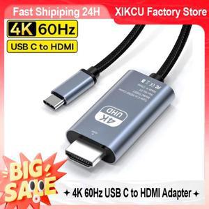XIKCU USB C-HDMI 호환 어댑터 4K 60Hz 유형 C 케이블 iPhone TV 변환기 용 HDTV MacBook Air iPad 노트북