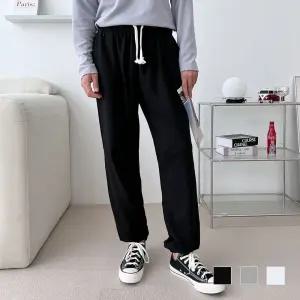라이안 남자 무지 면 고무줄 조거 바지 OD-220983 조거바지 조거팬츠