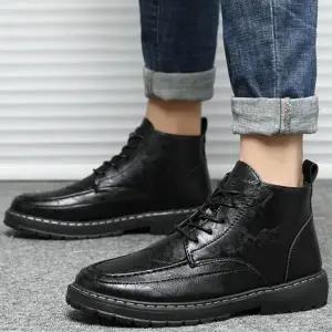 [룽스]워커 베이직 레더 구두 남자신발 1컬러