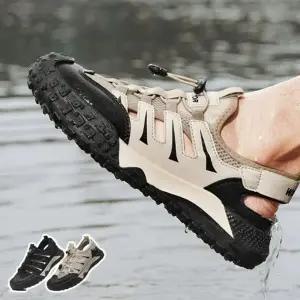 [룽스]데일리 남성가죽샌들 쿠션 아웃도어 샌들