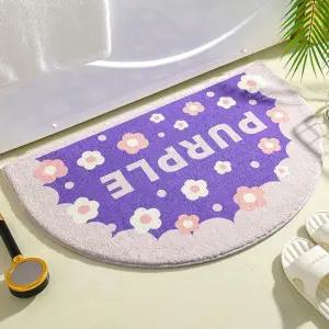 산뜻 논슬립 극세사 플라워 발매트 1P 욕실 주방 발판 다용도발매트