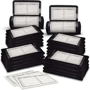 GSM 브랜드 쿼터백(QB) 플레이 손목밴드 - 유소년 사이즈 프로 축구 완장 플레이북 20팩(블랙)