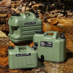 휴대용 워터저그 수도꼭지 캠핑 물통 10L 18L 사각 약수통 대용량 생수통 용품