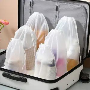 반투명 방수 복조리 파우치 더스트백 어린이집 수건 여벌옷 조리개