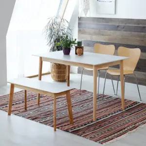 스칸디 위너 1200 1400 4인 세라믹 식탁세트 벤치형)