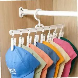 이플 다용도 8구 정리집게 모자 양말 집게걸이