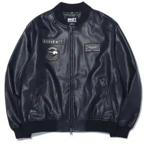 [하프클럽/]세이브존03 레더 패치 MA-1 자켓 AQMQ1JU028A