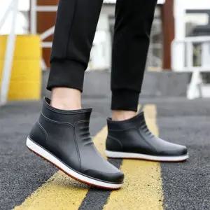 남성 패션장화 장마철 3컬러 모던 방수신발