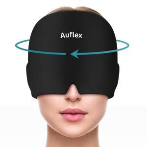 긴장, 스트레스 및 를 위한 오플렉스 캡, 쿨링 젤이 포함된 진정 두통 모자, 핫 앤 콜드 테라피 스 팩 마스크