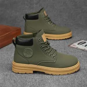 남성 3컬러 키높이 베이직 데일리 레이스업 워커