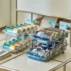 [베스트TOP100] 고급 사이즈 조절 캔수납 맥주 음료수 보관대 트레이