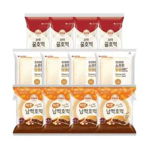 [롯데제과]씨앗호떡 97g x4개+소프트 땅콩샌드 160g x4개+꼬마 꿀호떡125g x4개