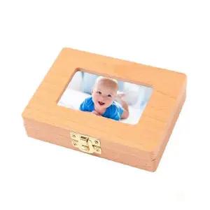 원목 아기 유치 보관함 젖니 케이스 탯줄 보관 추억 기념품 사진 각인 선물용