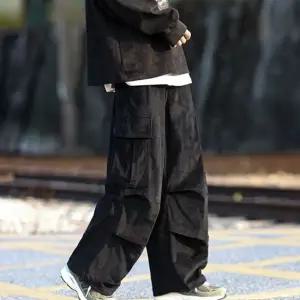 루즈핏 남성 카고 바지 와이드 남성 코듀로이 팬츠 스트릿 조거