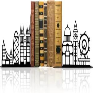 메탈 시티 스카이라인 모던 북엔드 타워 오브 런던 빅 벤 장식 선물 및 기념품