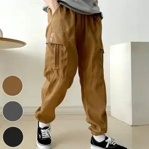 와이드 남자 카고 바지 캐주얼 남자 조거 팬츠 봄가을 사계절